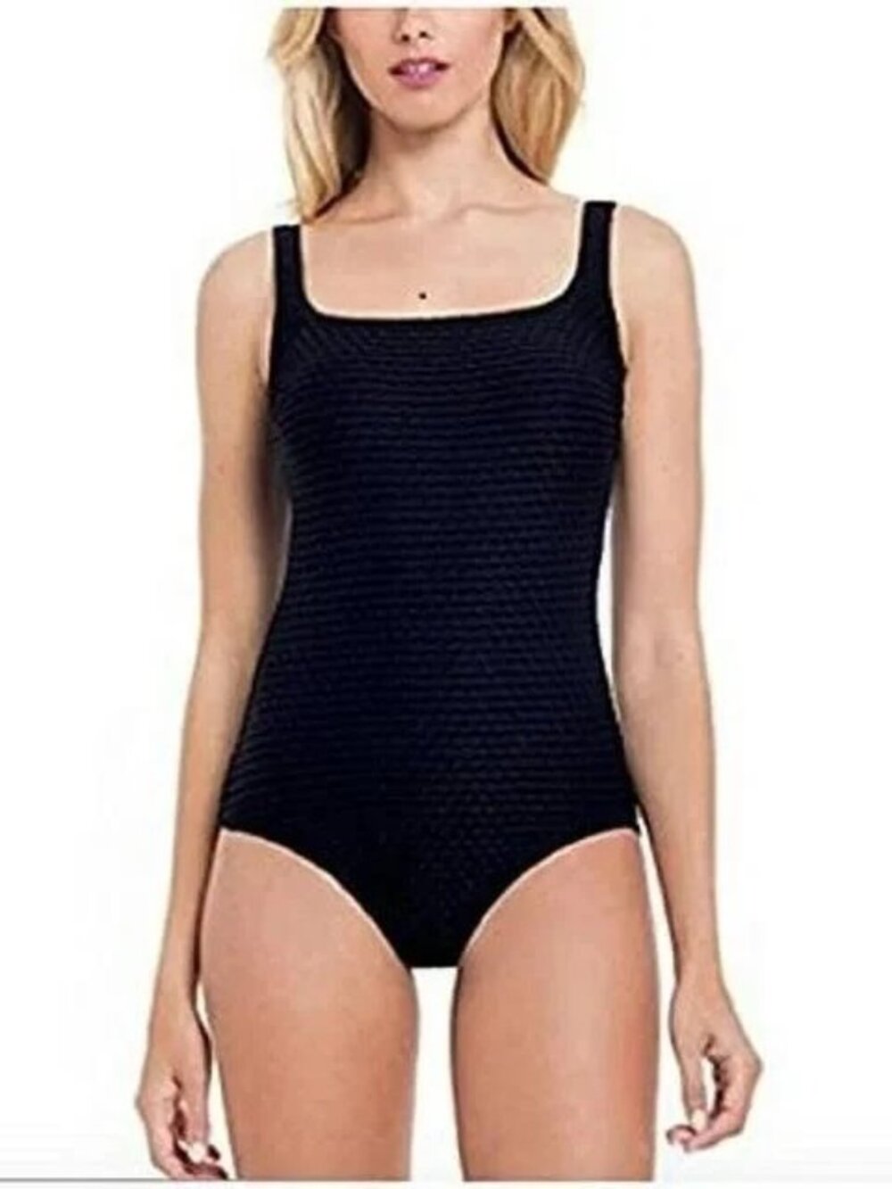 NEW With Tags Gottex Essentials Textured Swimsuit in Black